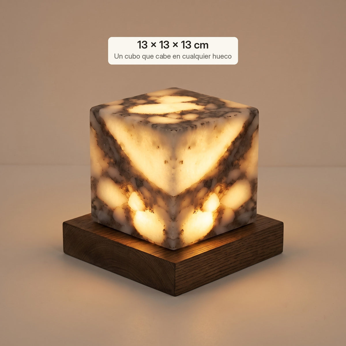 Medidas de Brasa: cubo de 13 x 13 x 13 cm