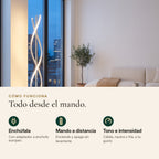 Cómo funciona Hélice: mando a distancia, tres tonos de luz e intensidad regulable